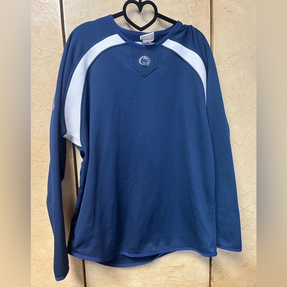 Penn State Nittany Lions Mens Navy Blue Pullover Long Sleeve Shirt Majestic (med